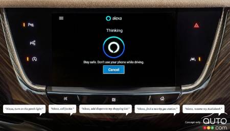 Amazon Alexa Syste on multimedia screen